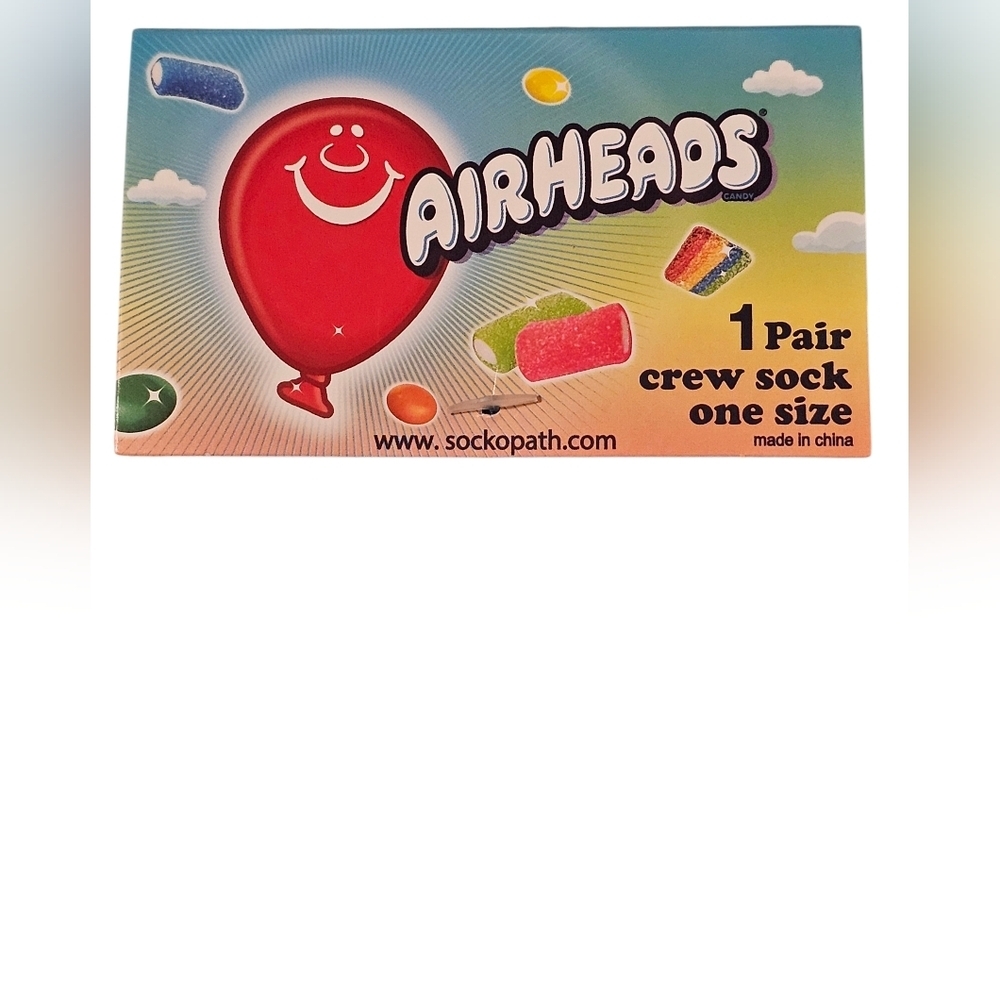 Airheads 1 Pair Adult Crew Socks. New! - Picture 4 of 4